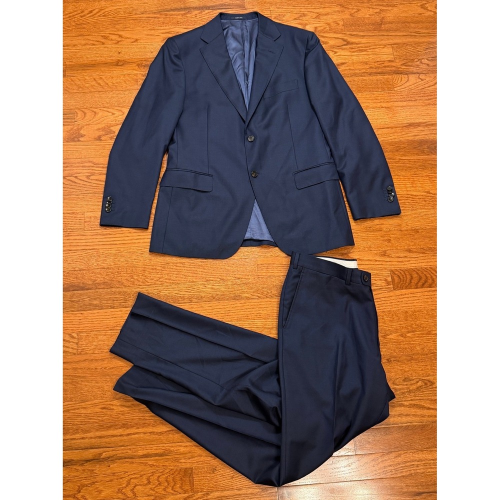 Suitsupply Napoli Wool Suit Mens 42R Navy Brescia Pants (36x31) Vitale Barberis